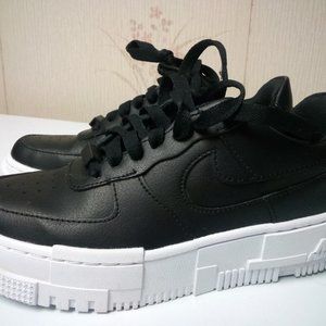 Nike Air Force 1 Pixel Black White Shoes Woman's Size 5 CN6649 001